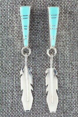 Turquoise & Sterling Silver Earrings - Terrence Panteah