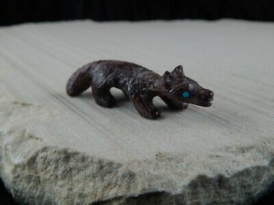 Badger Zuni Fetish Carving - Sly Walela - High Lonesome Trading