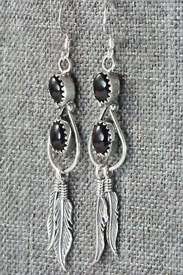 Onyx and Sterling Silver Earrings - Sadie Jim