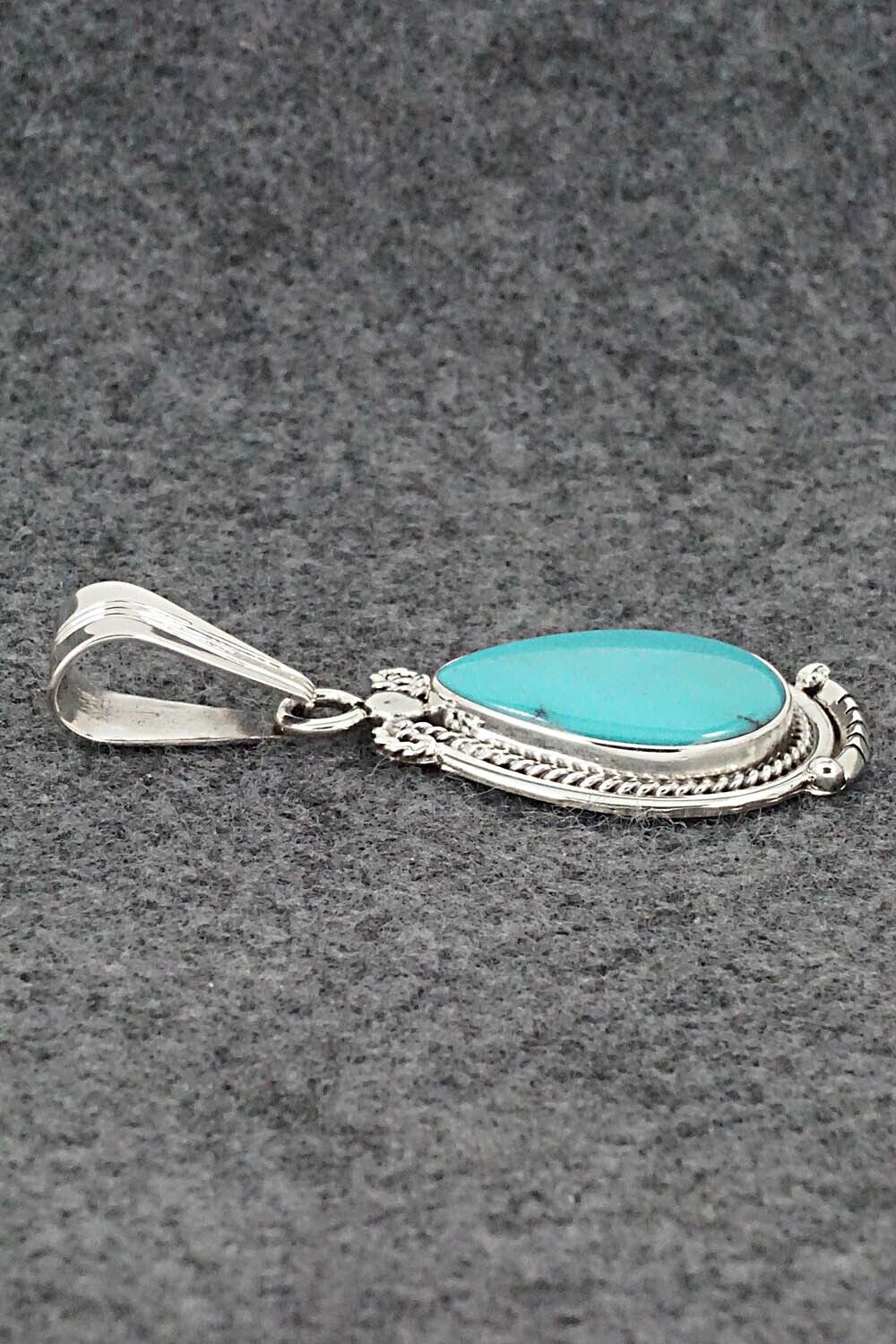 Turquoise & Sterling Silver Pendant - Samuel Yellowhair
