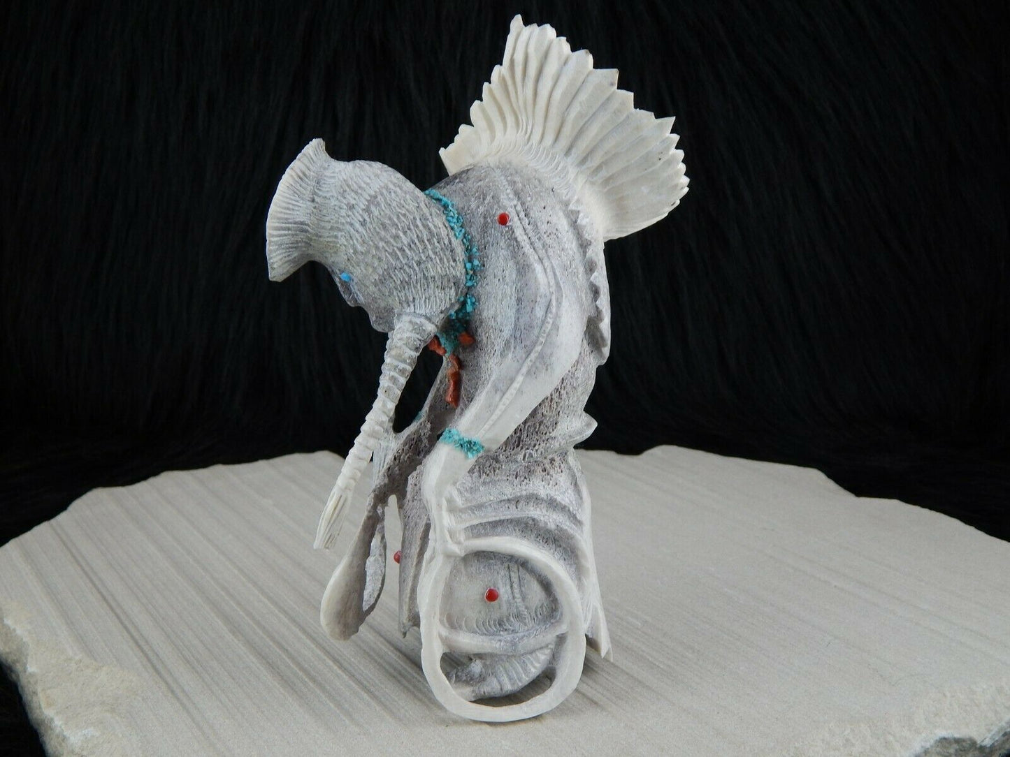 Dancer Zuni Fetish Carving - Marlon Lowsayatee - High Lonesome Trading