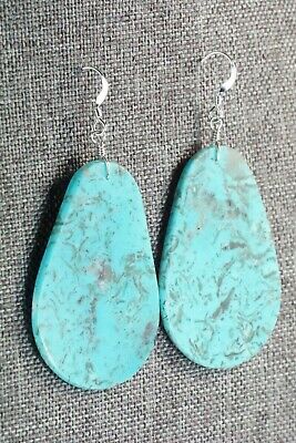 Turquoise & Sterling Silver Earrings - Lupe Lovato - Santo Domingo