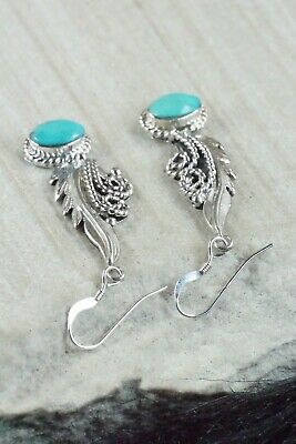 Navajo Turquoise & Sterling Silver Earrings - Bobby Platero