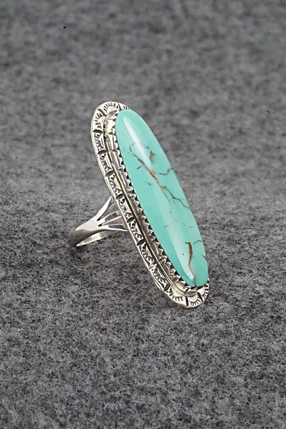 Turquoise & Sterling Silver Ring - Mike Smith - Size 5.75