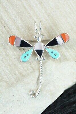 Multi Stone and Sterling Silver Pendant & Pin - Lyndon Ahiyite