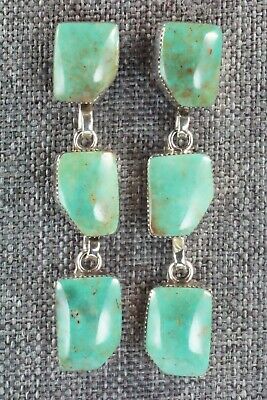 Turquoise & Sterling Silver Earrings - Greg Yazzie