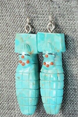 Turquoise & Silver Earrings - Claudia Peina