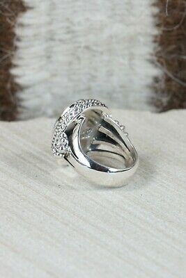 Navajo Turquoise & Sterling Silver Ring - Sheena Jack - Size 5