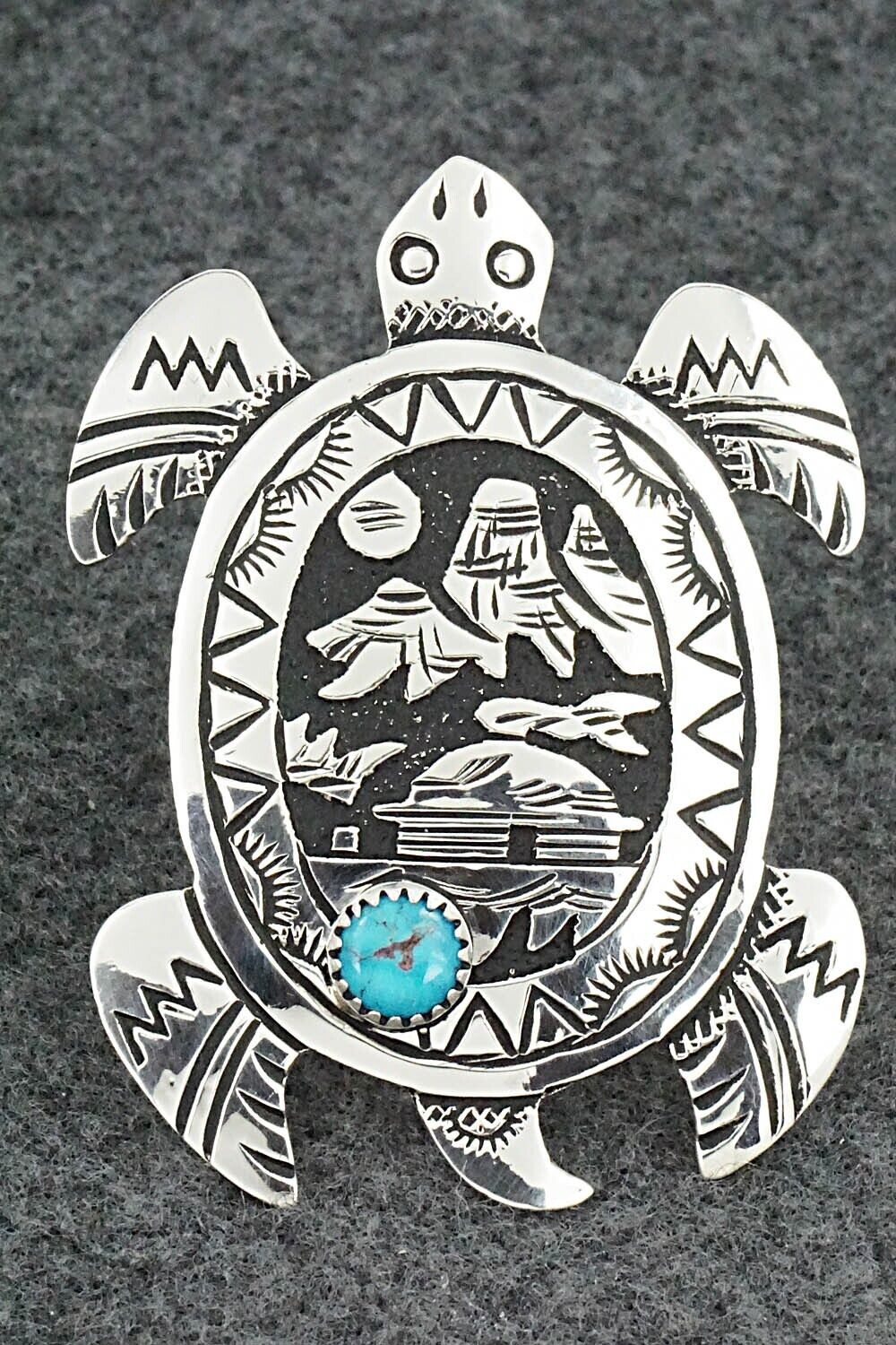 Turquoise & Sterling Silver Ring - Richard Singer - Size 7.5 (Adj.)