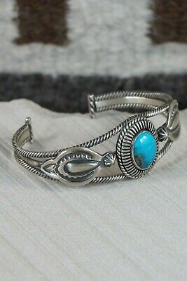 Navajo Turquoise & Sterling Silver Bracelet - Native American - High Lonesome Trading