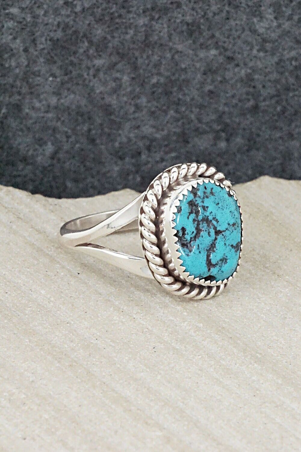 Turquoise & Sterling Silver Ring - Benjamin Martinez - Size 9.25