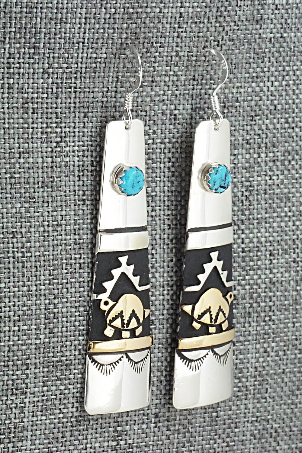 Turquoise & Sterling Silver Earrings - Rosita Singer