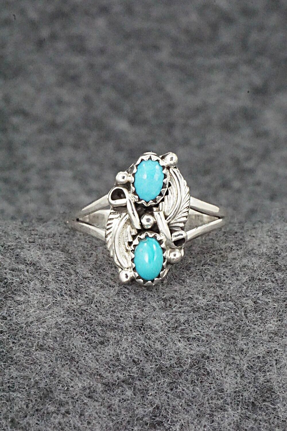 Turquoise & Sterling Silver Ring - William Begay - Size 9.25