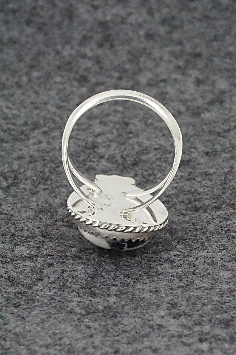 White Buffalo & Sterling Silver Ring - Robert Martinez - Size 6.5