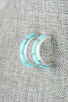 Turquoise & Sterling Silver Earrings - Lanore Panteah
