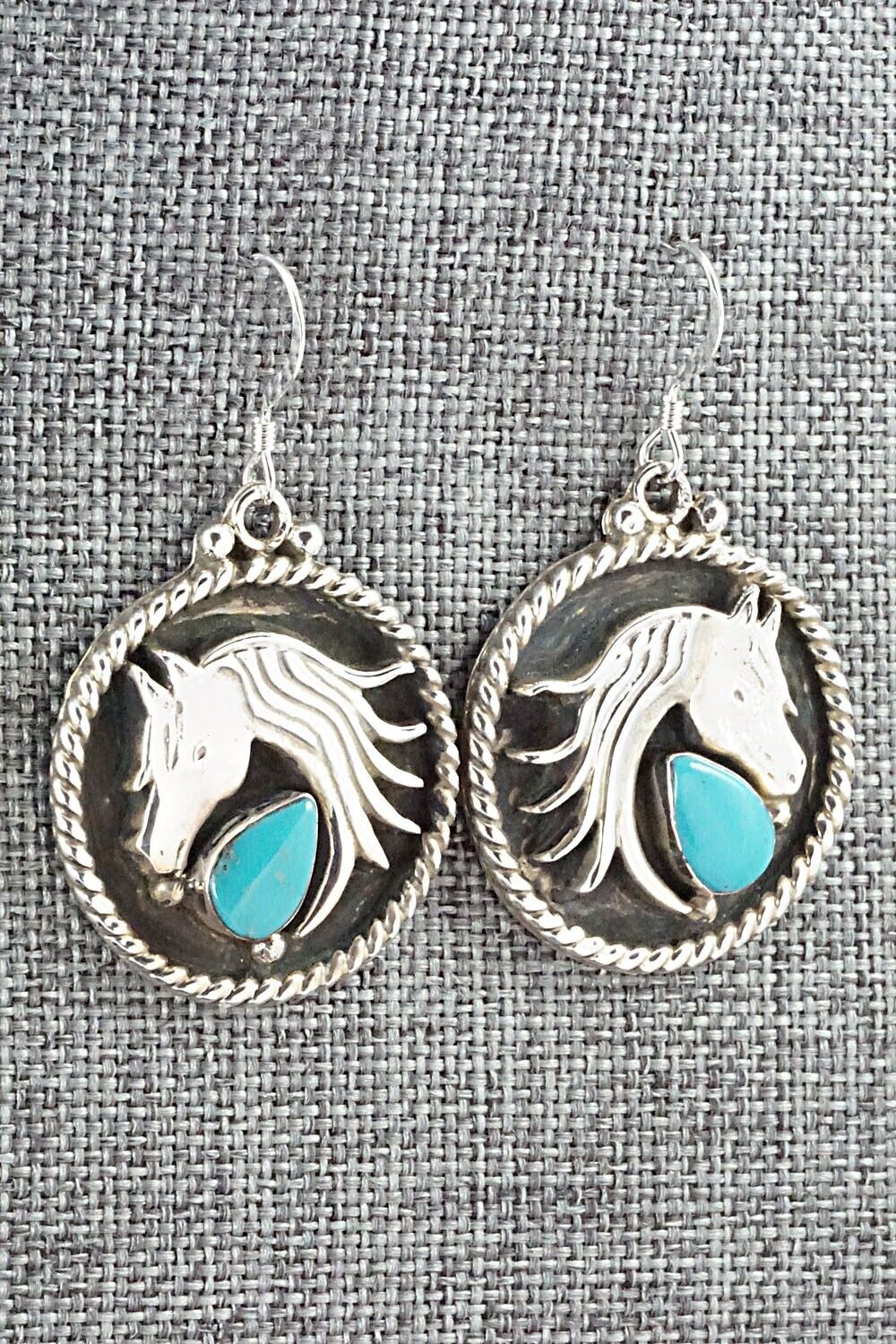 Turquoise & Sterling Silver Earrings - Genevieve Francisco