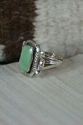 Navajo Turquoise and Sterling Silver Ring - Aaron Begay - Size 11.75 - High Lonesome Trading