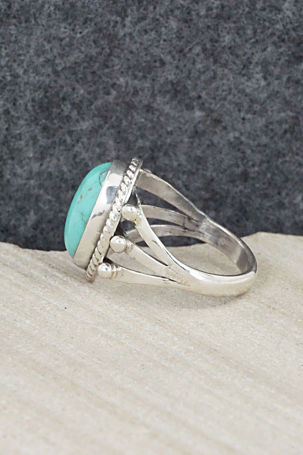 Turquoise & Sterling Silver Ring - Alice Rose Saunders - Size 7