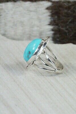 Turquoise & Sterling Silver Ring - Samuel Yellowhair - Size 5.75