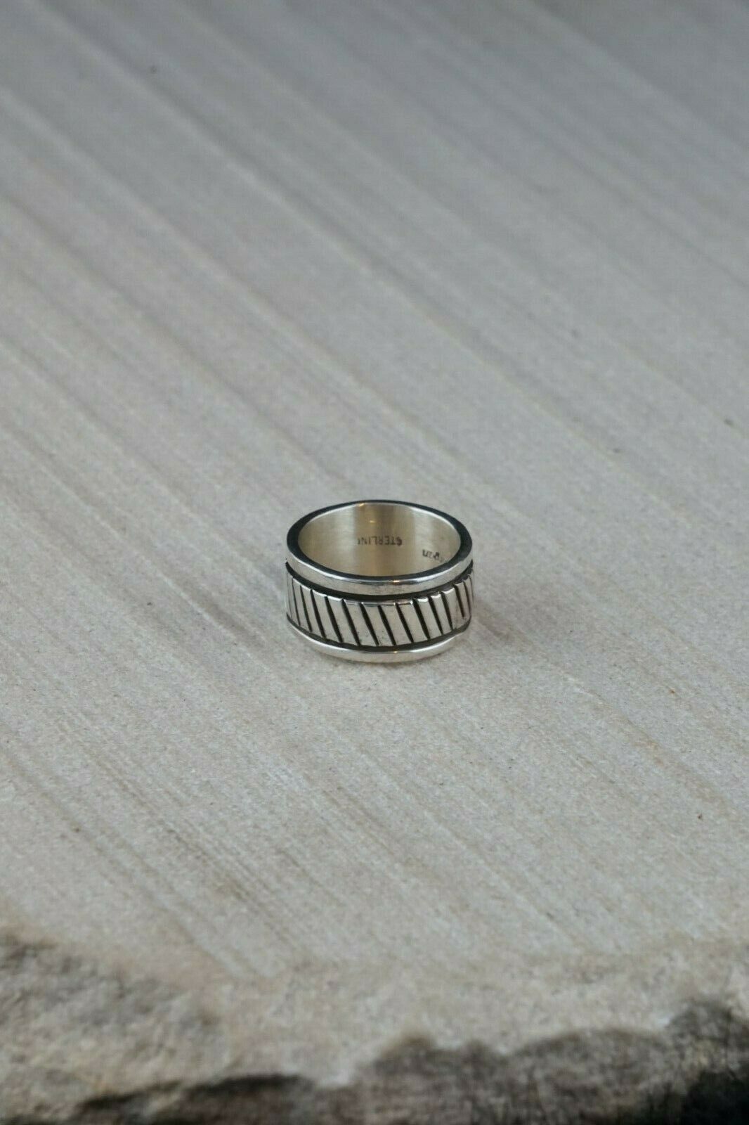 Navajo Sterling Silver Ring - Bruce Morgan - Native American - Size 5.75 - High Lonesome Trading