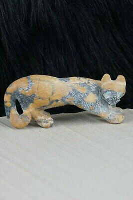 Mountain Lion Zuni Fetish Carving- Wilfred Cheama - High Lonesome Trading