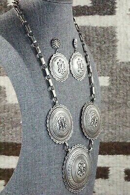 Sterling Silver Necklace and Earrings Set - Eugene Charley