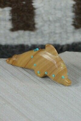 Dolphin Zuni Fetish Carving - Danette Laate - High Lonesome Trading
