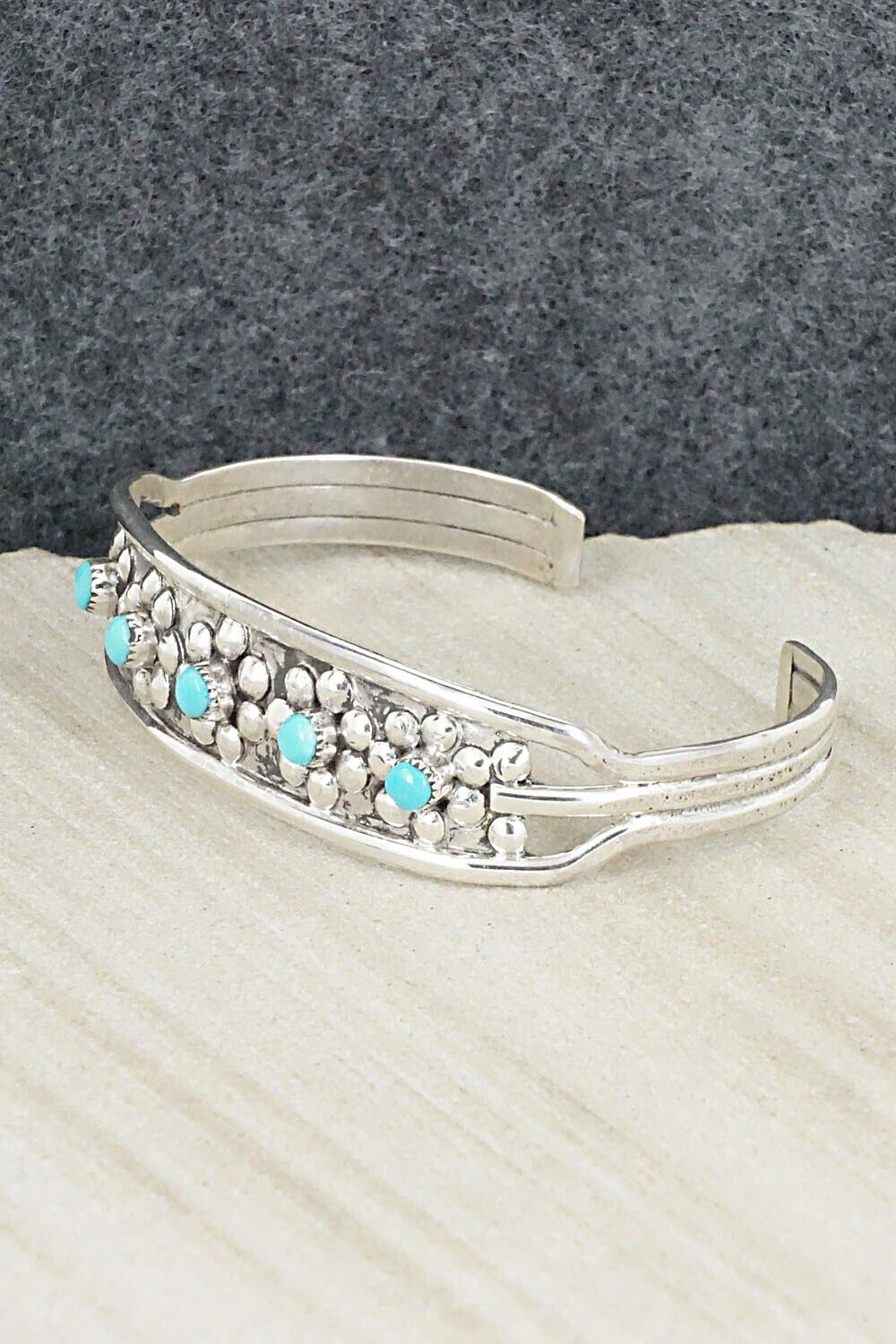 Turquoise & Sterling Silver Bracelet - Ronald Yatsattie