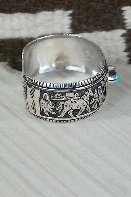 Navajo Turquoise & Sterling Silver Bracelet - Richard Singer
