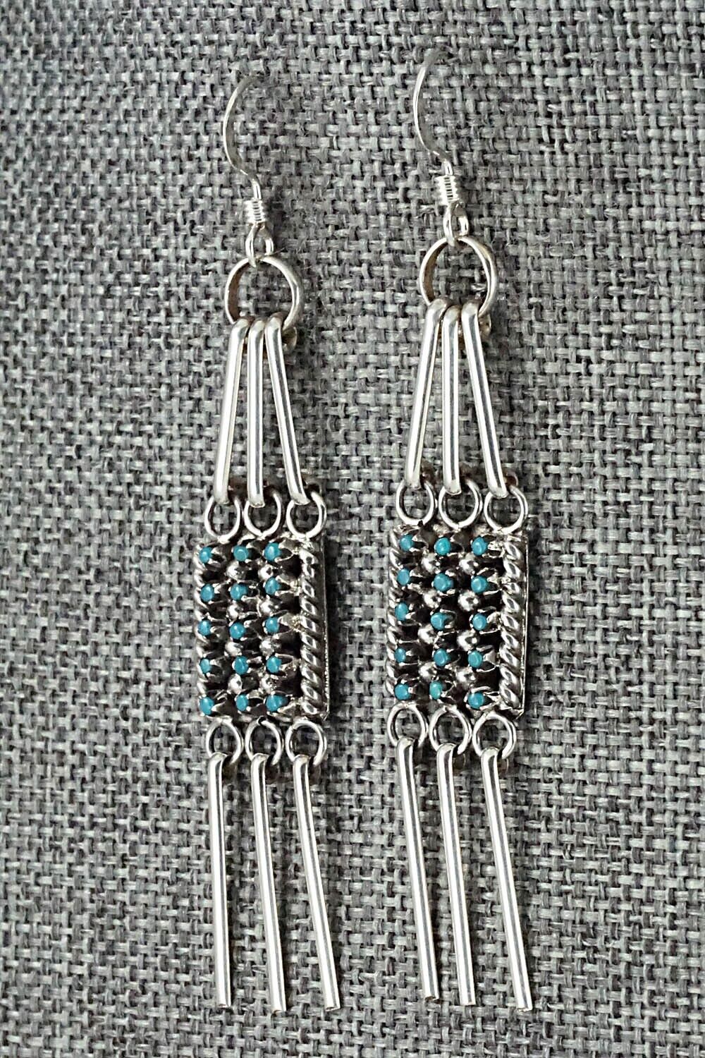 Turquoise & Sterling Silver Earrings - Justin Amesoli