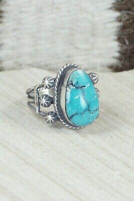 Turquoise & Sterling Silver Ring - Samuel Yellowhair - Size 7.25
