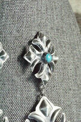 Turquoise & Sterling Silver Earrings - Tim Yazzie