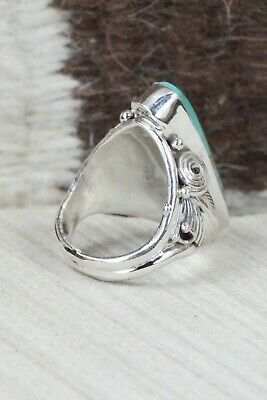 Turquoise & Sterling Silver Ring - Darrell Morgan - Size 8