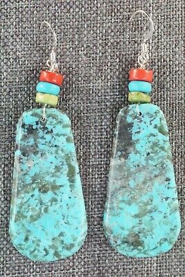 Turquoise & Sterling Silver Earrings - Lupe Lovato
