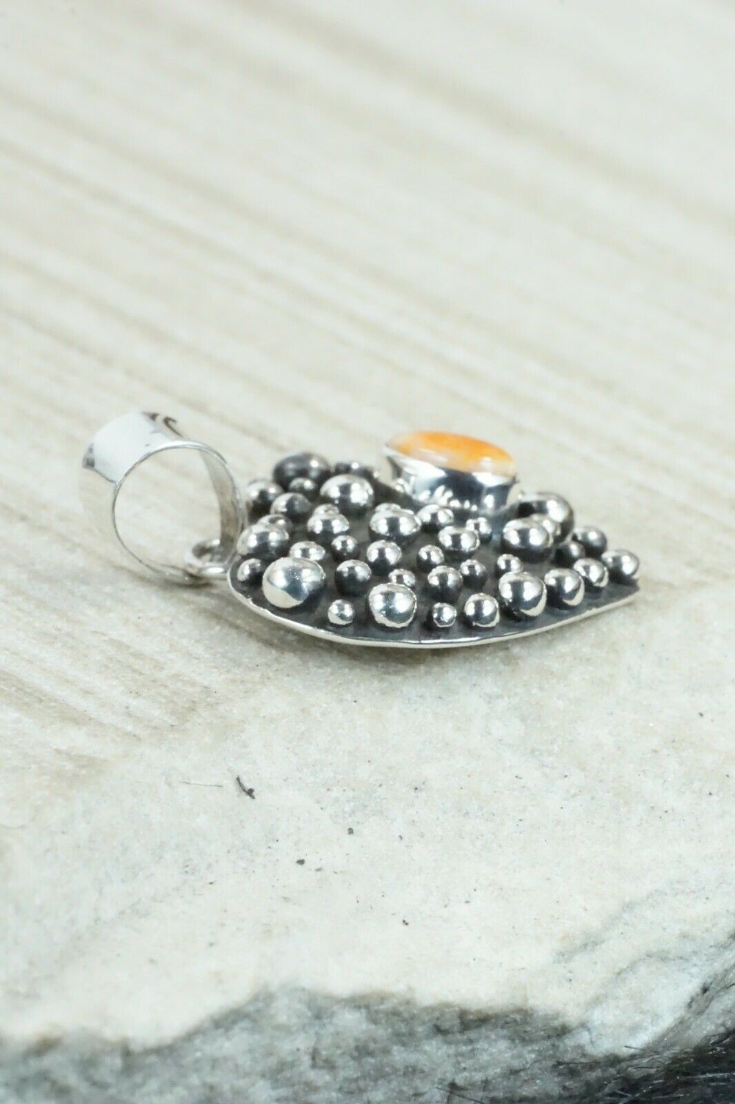Spiny Oyster & Sterling Silver Pendant - Raymond Coriz