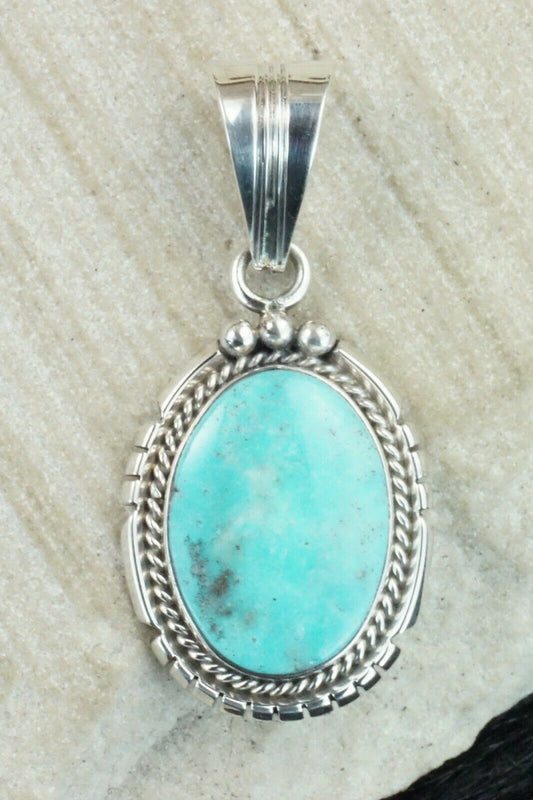 Turquoise & Sterling Silver Pendant - Samuel Yellowhair