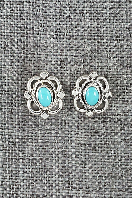 Turquoise and Sterling Silver Earrings - Sharon McCarthy