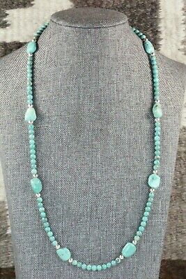 Turquoise & Sterling Silver Necklace - Navajo
