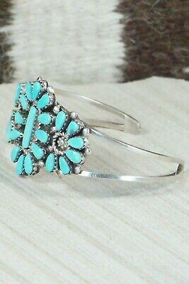 Turquoise & Sterling Silver Bracelet - Evangeline Tsabetsaye - High Lonesome Trading