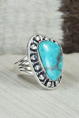 Turquoise & Sterling Silver Ring - Jimson Belin - Size 7