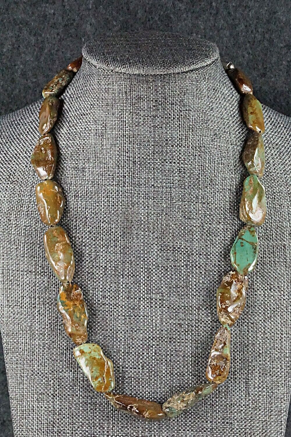 Turquoise and Sterling Silver Necklace - Louise Joe