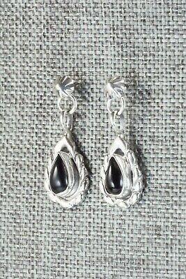 Onyx & Sterling Silver Earrings - Lee Shorty