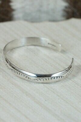 Navajo Sterling Silver Bracelet - Elaine Tahe