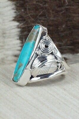 Turquoise & Sterling Silver Ring - Darrell Morgan - Size 7.5