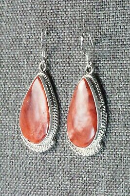 Spiny Oyster & Sterling Silver Earrings - Sharon McCarthy - High Lonesome Trading