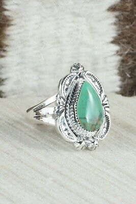 Turquoise & Sterling Silver Ring - Irvin Tsosie - Size 9.25