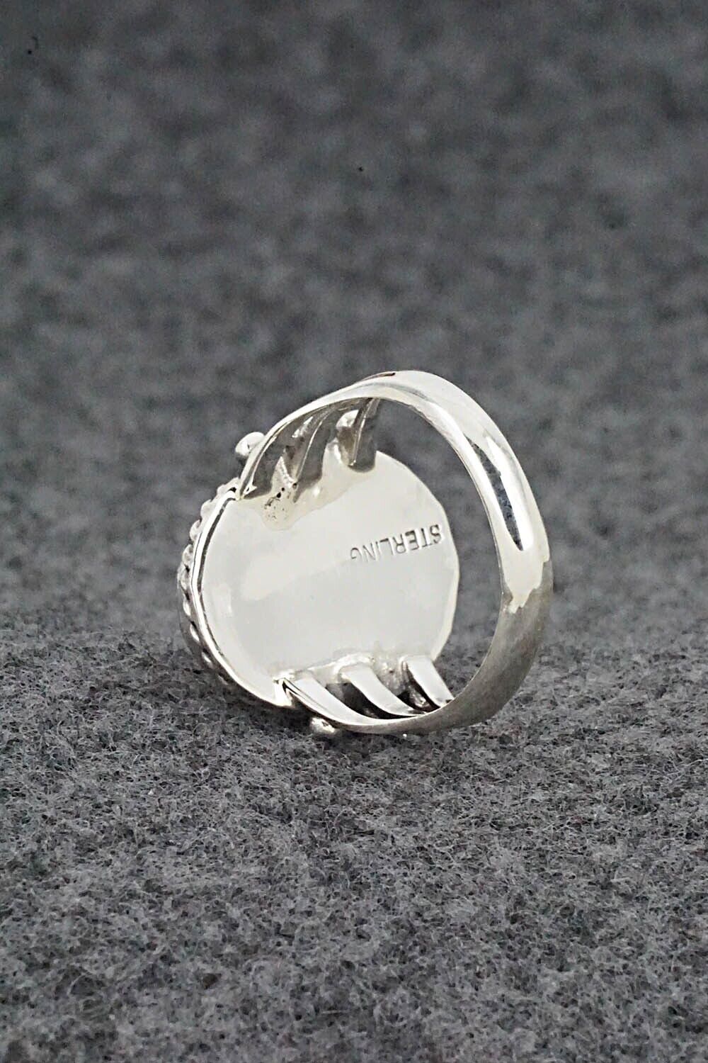 White Buffalo & Sterling Silver Ring - Grace Kenneth - Size 6