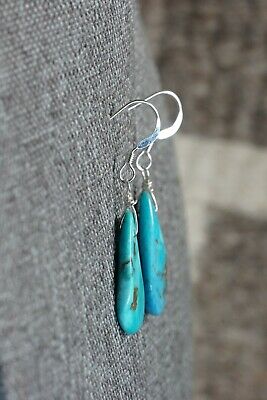 Navajo Turquoise & Sterling Silver Earrings - Native American