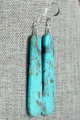 Turquoise & Sterling Silver Earrings - Lupe Lovato