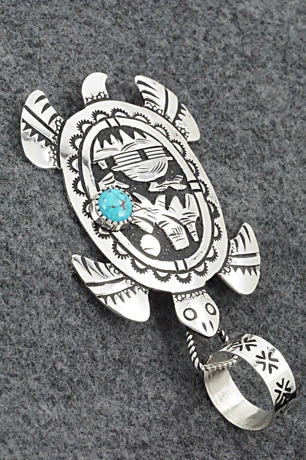 Turquoise & Sterling Silver Pendant - Richard Singer